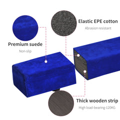 7ft Folding Balance Beam, Gymnastics Beam with Wood Core, Blue