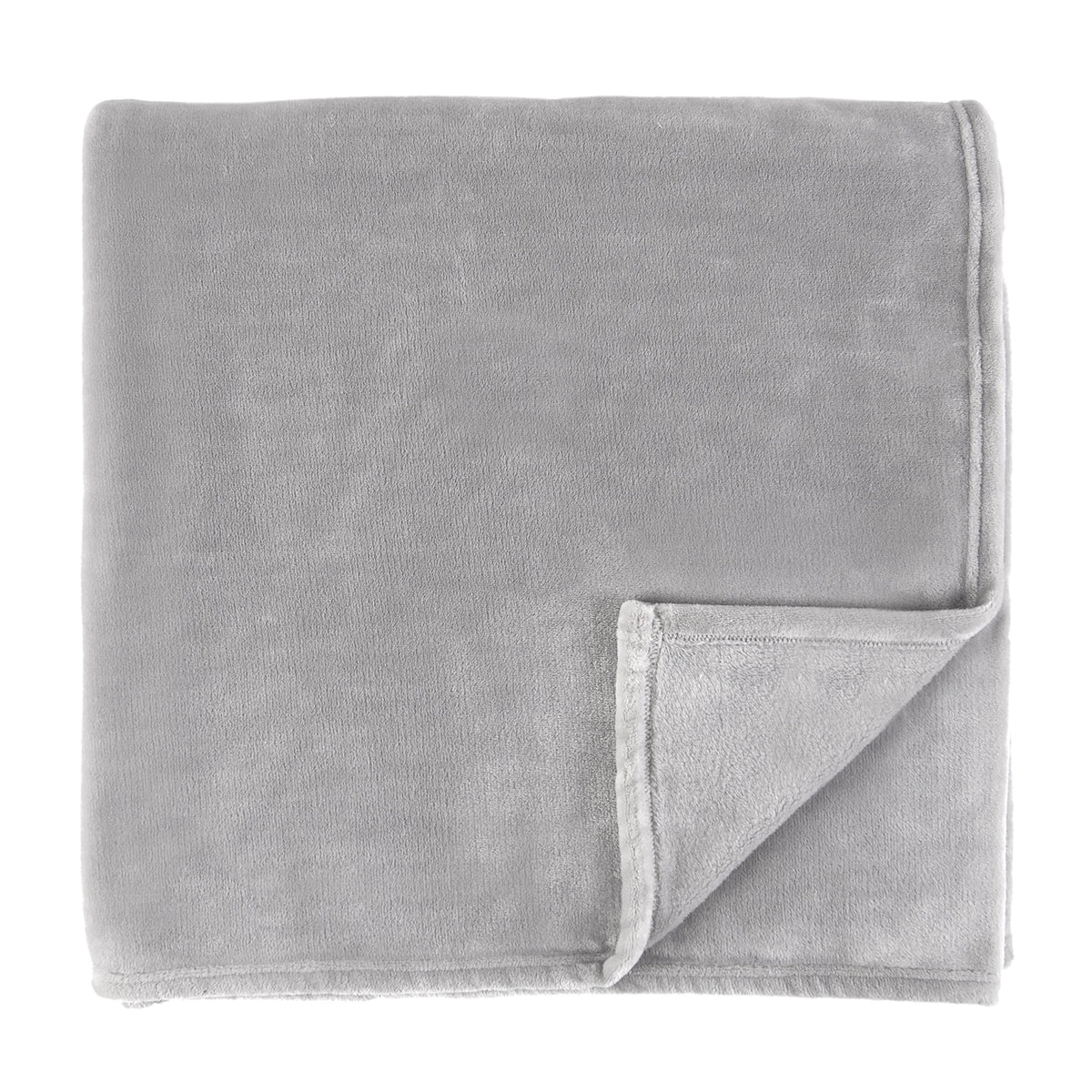 Sleeping Partners Luxe Solid Plush Blanket, Twin, Grey