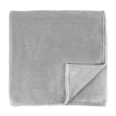 Sleeping Partners Luxe Solid Plush Blanket, Twin, Grey