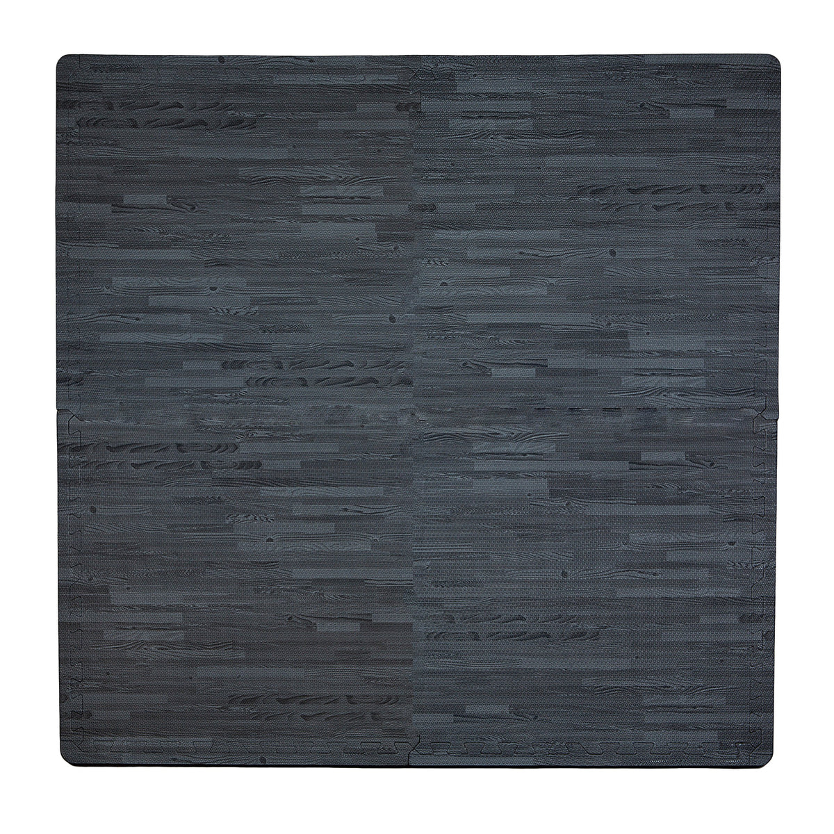 Tadpoles Wood Grain Playmat Set 4 Piece, Black