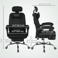 Ergonomic Executive High Back Office Chair with Footrest,Lumbar Support,Grey