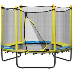 4.6FT Trampoline for Kids with Enclosure Net for Ages 3-6, Indoor Outdoor Use, Black