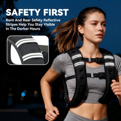 11 lbs Weighted Vest, Weight Vest with adjustable Straps, Convenient Pocket and Reflective Strips, Fit for Men Women