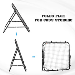 Volleyball Rebounder Net Football Training Aid Kickback Target Play Red
