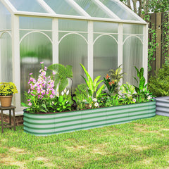 4.9 x 2 x 1ft Galvanized Raised Garden Bed Kit, Metal Planter Box with Safety Edging, Black
