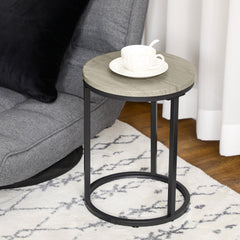 Nesting Tables Set of 3, Round Coffee Table, Stacking Side Tables with Steel Frame for Living Room