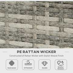 28 Inch Propane Fire Pit Table, 40,000 BTU Rattan Gas Fire Pit Table with Rain Cover, Mesh Lid, Lava Stone, Mixed Grey