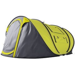 4 Person Camping Tent, Easy Pop Up Tent with Doors, Windows and Carry Bag, Automatic Setup Tent for Hiking, Blue