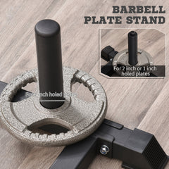 Adjustable Barbell Power Rack Squat Stand Strength Training Fitness Pull Up Weight Cage Home Gym Black