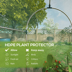 Galvanized Steel Crop Cage, Plant Protection Tent with Zippered Door, 4' x 4', Black