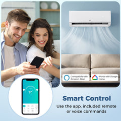 Blast Pro 38,000 BTU 2 Zone Mini Split Heat Pump, 20 SEER2, 12K + 12K