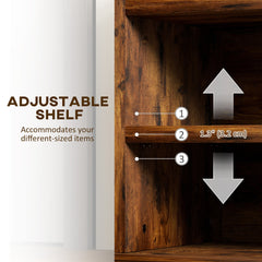 Shoe Bench Entryway Storage Rack with Padded Cushion, Hidden Storage for Hallway, Living Room, Natural