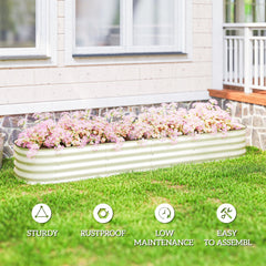 4.9 x 2 x 1ft Galvanized Raised Garden Bed Kit, Metal Planter Box with Safety Edging, Black