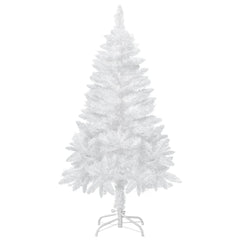 4ft Artificial Christmas Tree with Pine Realistic Branches, Auto Open, for Indoor Decoration, White