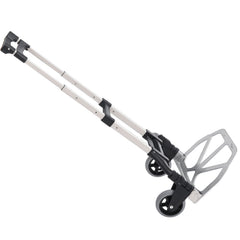 Folding Hand Truck and Dolly with 2 Wheels for Moving, Heavy Duty Luggage Handcart, Aluminum Box Cart with 3 Level Adjustable Telescoping Handle for 154lbs Load Capacity