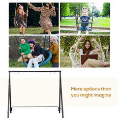 Metal Swing Stand Swing Frame, Hanging Chair Stand Only, 528 LBS Weight Capacity, for Backyard, Patio, Lawn, Black