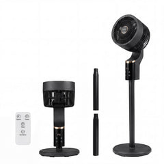 Compact Oscillating Standing Fan with 70° Oscillation and 90° Tilt for Home Office-Black