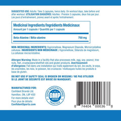 Confident Sports BETA ALANINE, 120 VCaps