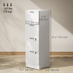 2 Drawer Filing Cabinet with Lock, Office Storage Cabinet with Adjustable Hanging Bars for A4 Letter Size Files, Black