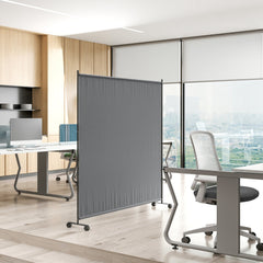 Indoor Room Divider with Castor Wheels, Rolling Privacy Screen for Home Office Bedroom, 6ft Tall