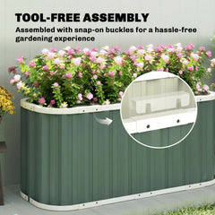 Galvanized Raised Garden Bed, Deep Root Planter Box, Outdoor Garden Bed with Plant Labels, 5' x 2' x 2', Dark Grey