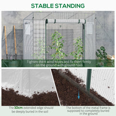 6.6' x 2.5' x 5.5' Patio Hot House, Walk-in Garden Greenhouse with Steel Frame, Door, Window for Balcony, Patio, White