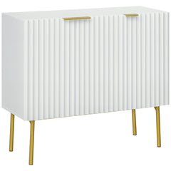 Modern Storage Cabinet Sideboard Buffet Cabinet with Gold Legs for Living Room Dining Room Hallway Black