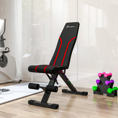 Adjustable Weight Bench, Foldable Workout Bench with Multi-Angle Seat and Back, Flat or Incline Bench for Home Gym