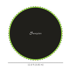 Trampoline Replacement Mat, Fits 14' Trampoline w/ 80 V-Hooks & 5.5" Springs (Spring & Frame not Included), Black