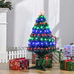 3FT Pre-lit LED Optical Fiber Christmas Tree Artificial Holiday Decor with Stand