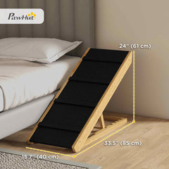 Adjustable Dog Ramp for Bed, Sofa, with Non-Slip Surface, Folding Dog Stair for Small, Medium, Large Dogs