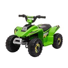 Kids Ride on ATV, 6V Battery Powered Quad Car with Forward, Reverse Switch, for Boys Girls 18-36 Months, Black