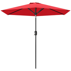 Patio Sun Umbrella, Outdoor Parasol with 6 Ribs, Khaki