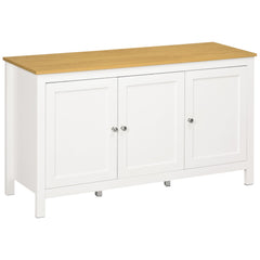 Sideboard, Buffet Cabinet with Doors and Adjustable Shelves for Living Room, Entryway, Black and Natural