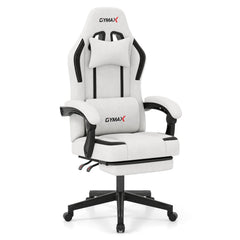Ergonomic Video Game Chair with Headrest for Home Office-Gray