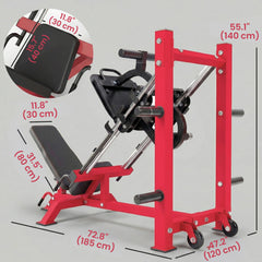 Leg Press Machine with Wheels and Calf Block, Adjustable Squat Machine for Home Gym, 1000 lbs Capacity