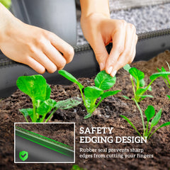 4.9 x 2 x 1ft Galvanized Raised Garden Bed Kit, Metal Planter Box with Safety Edging, Black