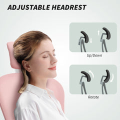 Office Chair, Mesh Computer Desk Chair with Adjustable Headrest, 4D Lumbar Support, Flip-up Arm, Grey