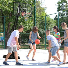Outdoor Portable Basketball Hoop and Stand with Backboard Weighted Base Wheels, 115.4"-137.8" Height Adjustable