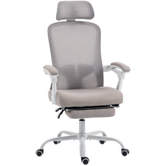 Ergonomic Office Chair, Mesh Reclining Desk Chair with Adjustable Lumbar Support, Headrest, Beige