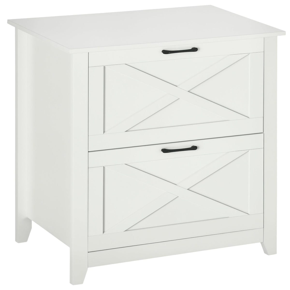 Vertical File Cabinet with Hanging Bars for A4 Size for Home Office, 29.9"x 19.7"x 30.3", White