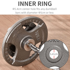 6 PCS Weight Plates Grip Plate Sets for Strength and Weightlifting Training, Barbell Weight Set for Home, 77 Lbs Total