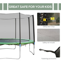 14' Round Trampoline Enclosure Safety Net Fence Replacement Trampolining Bounce Part No Poles Included