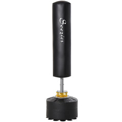 Freestanding Boxing Punch Bag Stand, Height Adjustable, with Fillable Base, Absorption Springs, Suction Cups