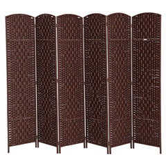 6ft Folding Room Divider, 3 Panel Wall Partition with Wooden Frame for Bedroom, Home Office, Natural