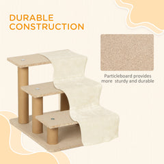 4-Step Dog Ramp for Sofa, Bed, and Couch, with Removable Cover, Light Grey