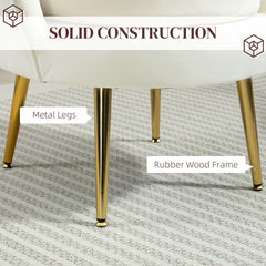 Modern Accent Chair, Velvet-Touch Fabric Leisure Club Chair with Gold Metal Legs for Bedroom, Dark Green
