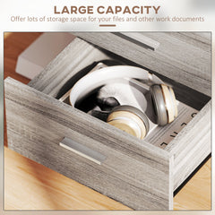 Mobile Filing Cabinet with Wheels, 3 Drawer File Cabinet with Lock and Keys for Home Office, White