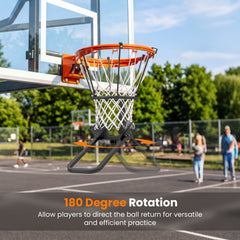 Heavy-Duty Basketball Return Attachment with 6 Sturdy Hooks
