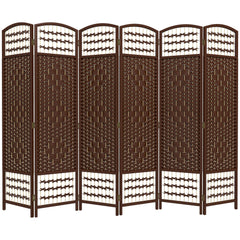 4 Panel Folding Room Divider, Portable Privacy Screen, Wave Fiber Room Partition for Home Office, Black
